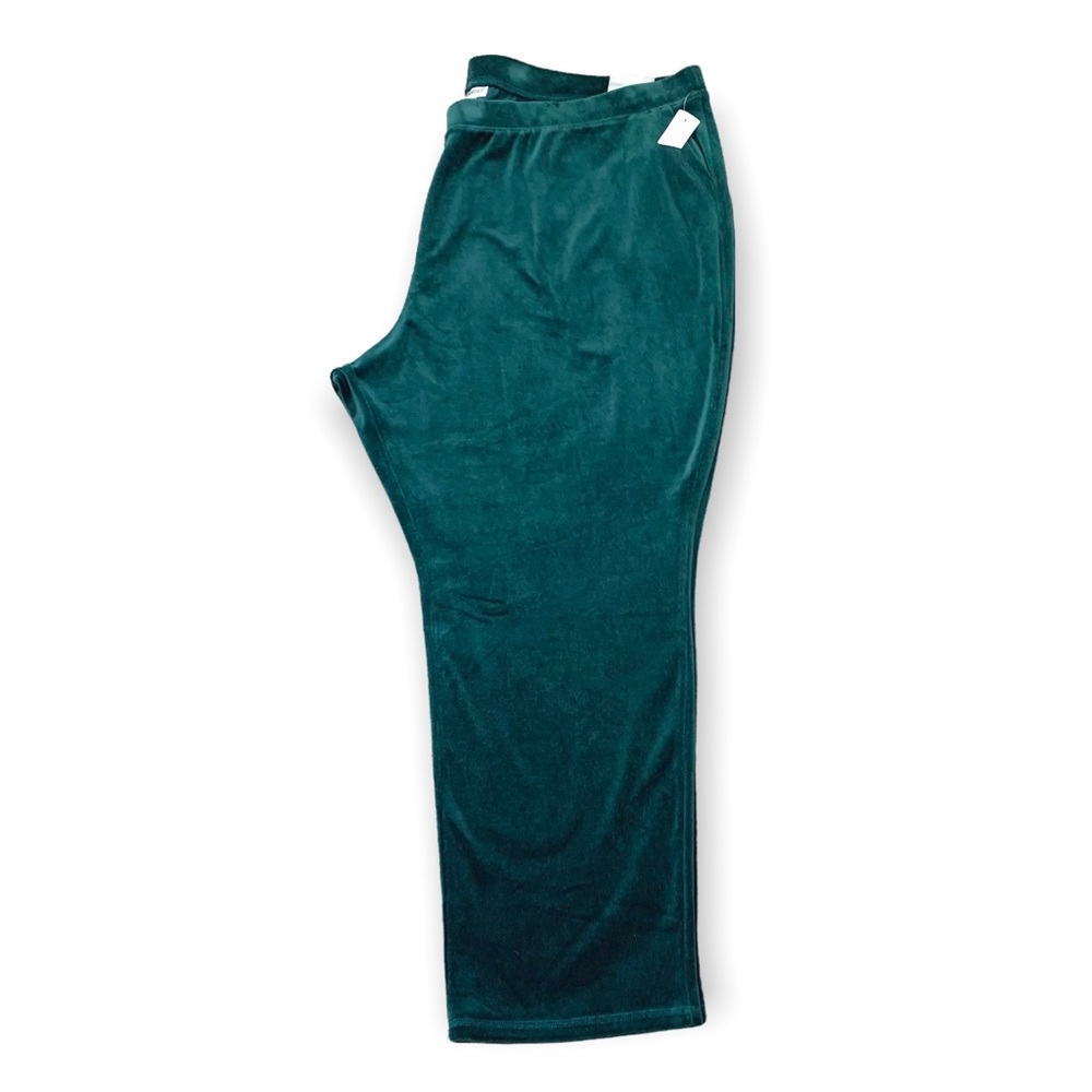 Catherines Teal Green Velvet Women's Pants And Matching Jacket